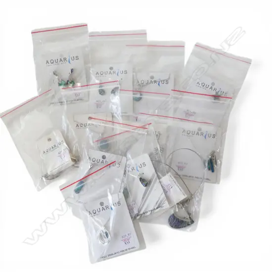 12 PCS CARDED PAUA SHELL JEWELLERY, new old stock