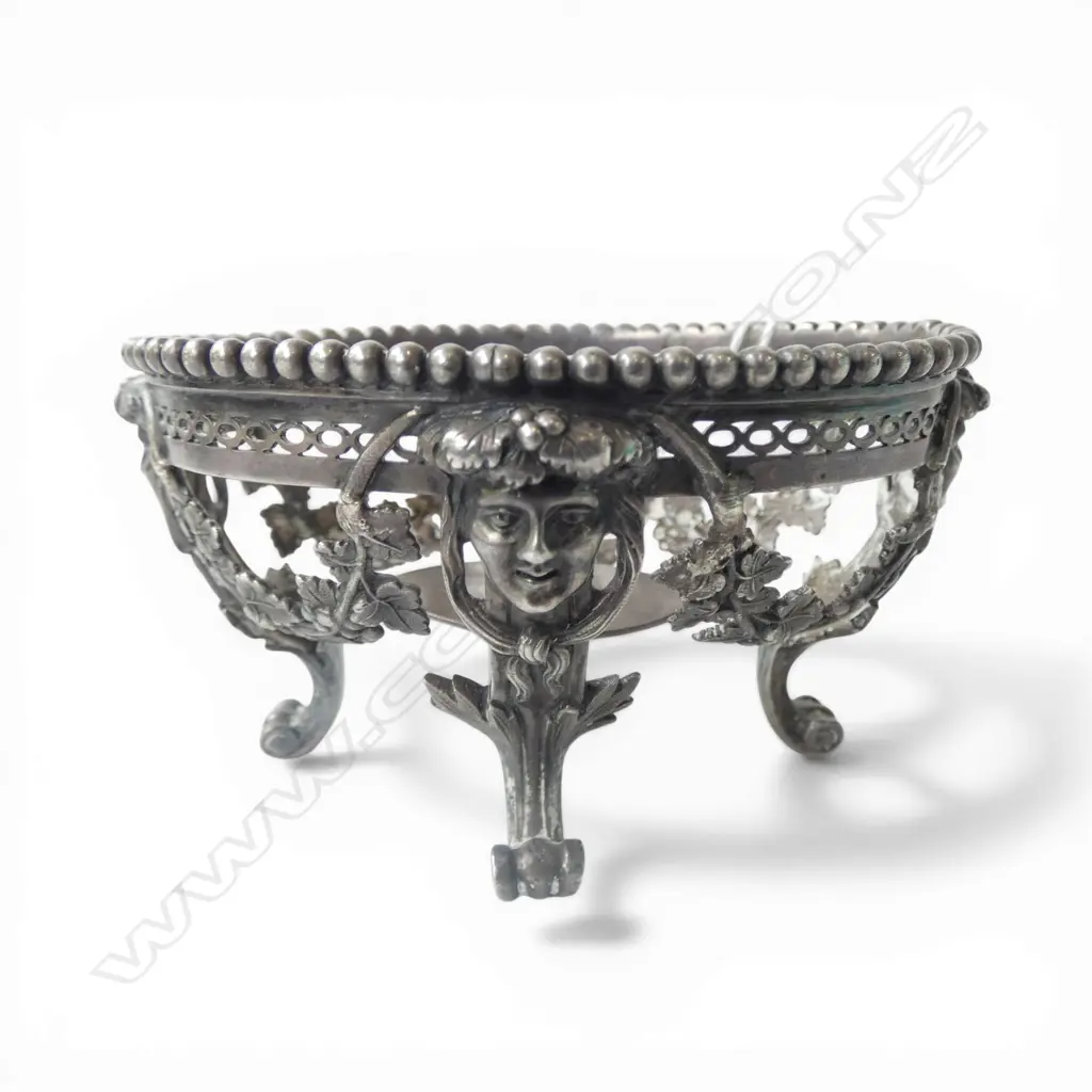 ORNATE FRENCH SILVER OPEN SALT testing silver? 84gms Image 1++