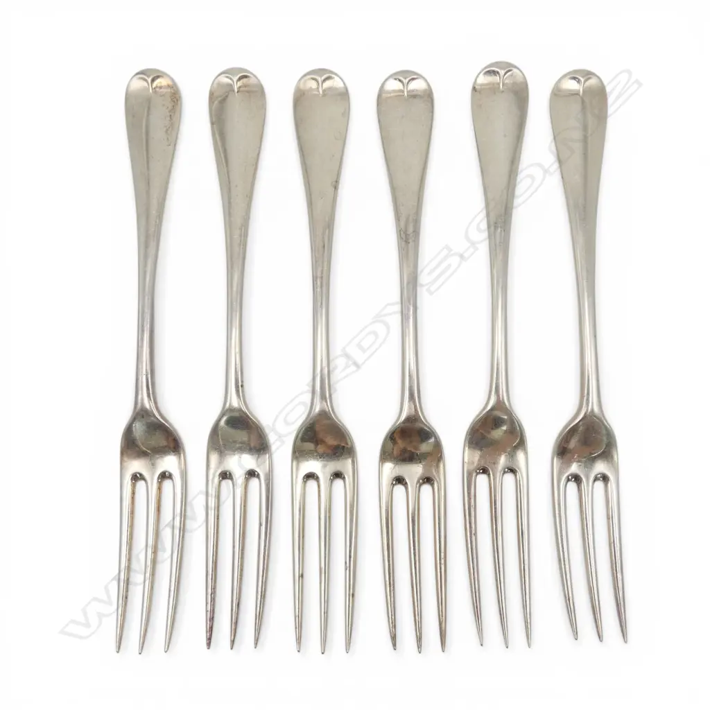 SET OF 6 VICT 3 PRONGED DINNER FORKS 443GMS Image 1++