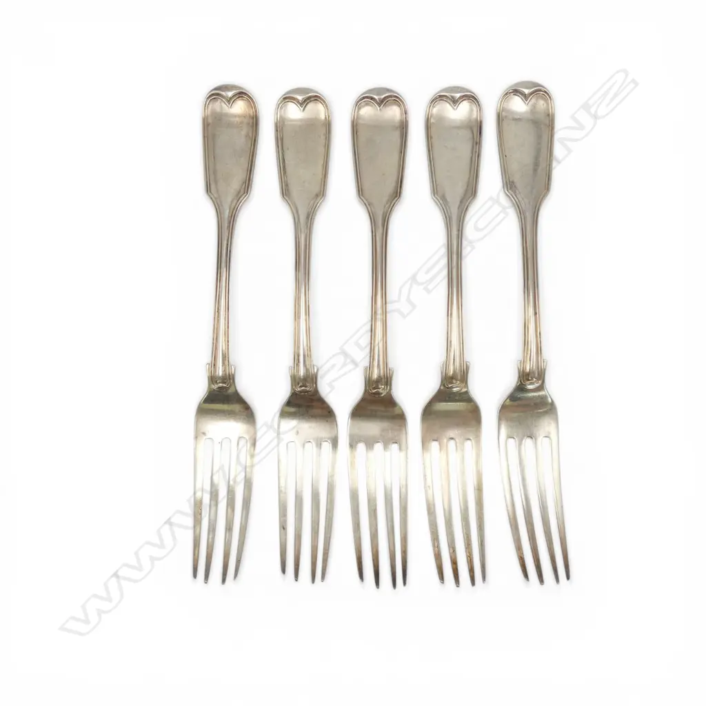 SET OF 5 VICT S/SILVER DINNER FORKS 426GMS Image 1++