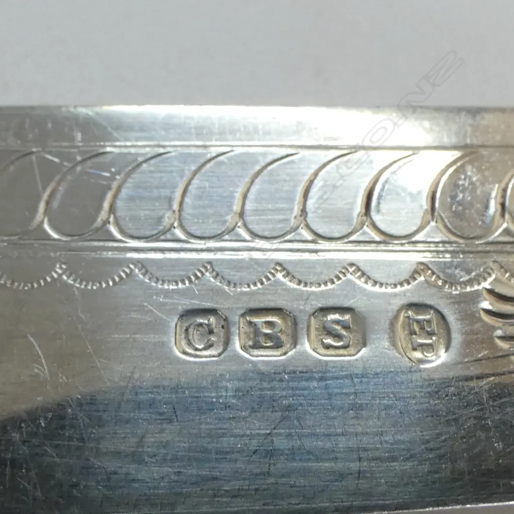 CASED 6 PLACE CUTLERY FISH SET w. stg silver collar  Image 1++