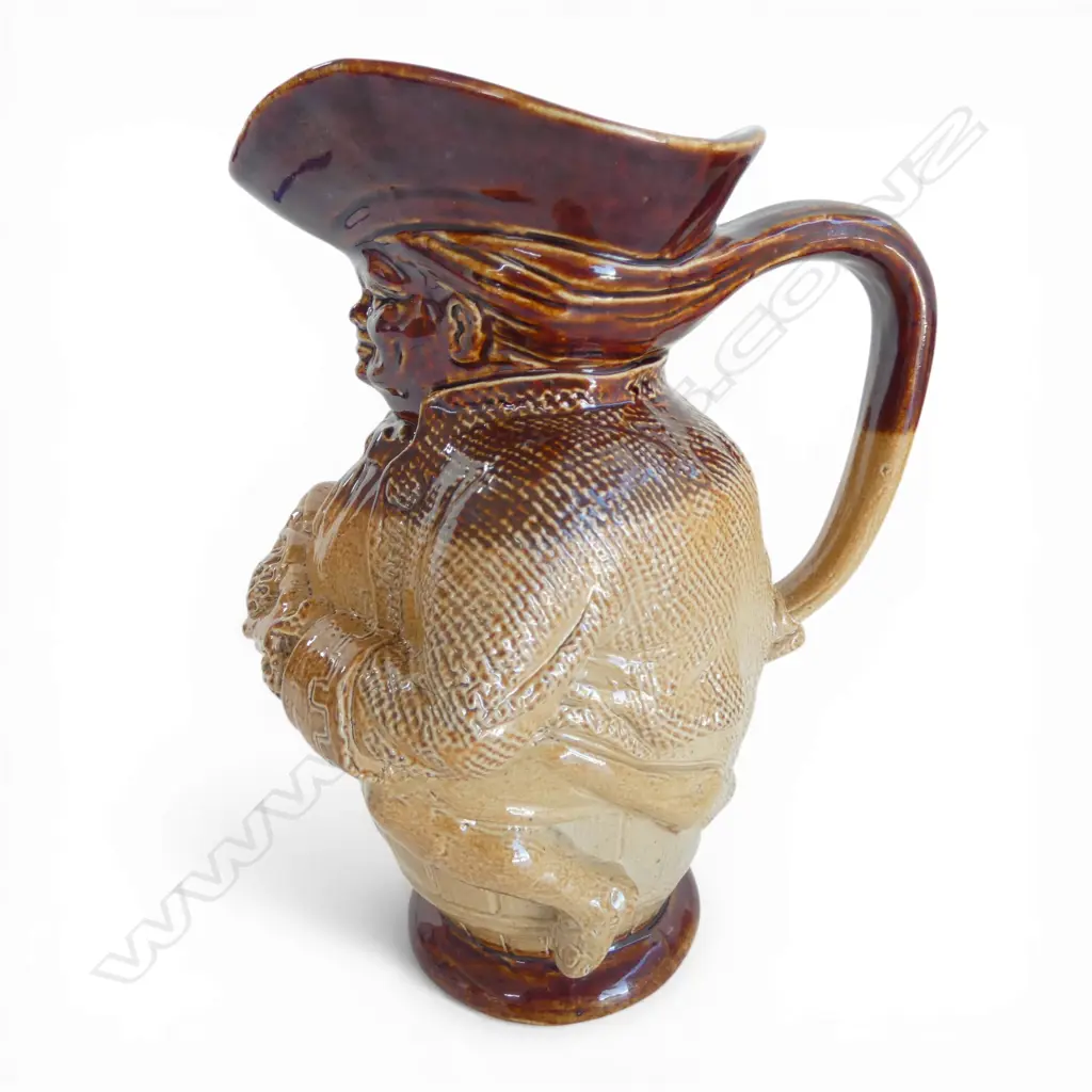 DOULTON LAMBETH STONEWARE TOBY JUG. 'Manufactured for Phillips Oxford St. London. H.180mm Image 1++