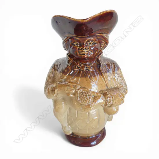 DOULTON LAMBETH STONEWARE TOBY JUG. 'Manufactured for Phillips Oxford St. London. H.180mm