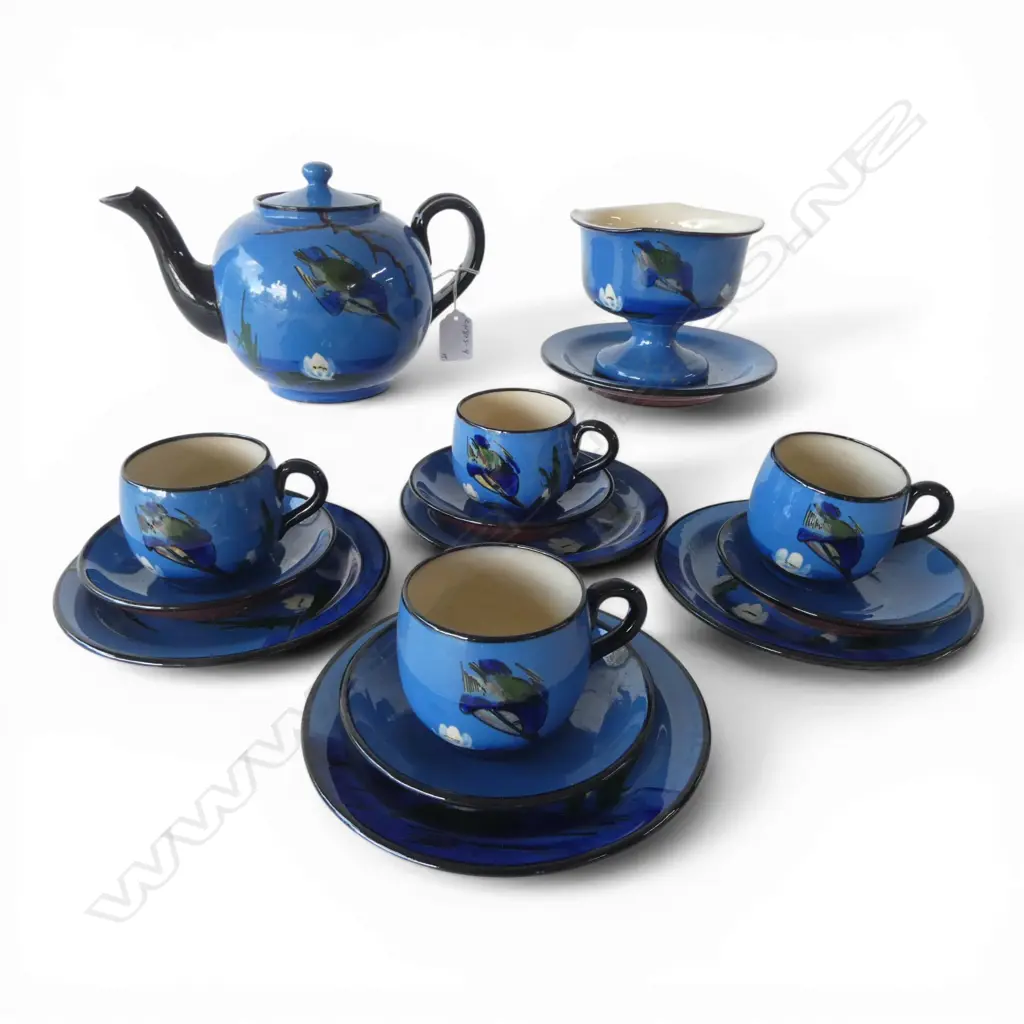 15pce TORQUAY WARE PART TEA SERVICE pot lid faulted Image 1++