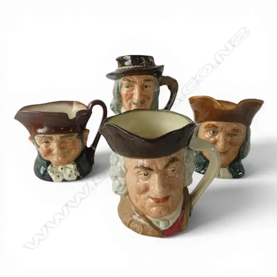 4 ROYAL DOULTON CHARACTER JUGS; VICAR OF BRAY, SAM JOHNSON, IZAAK WALTON, OLD CHARLEY H.170mm