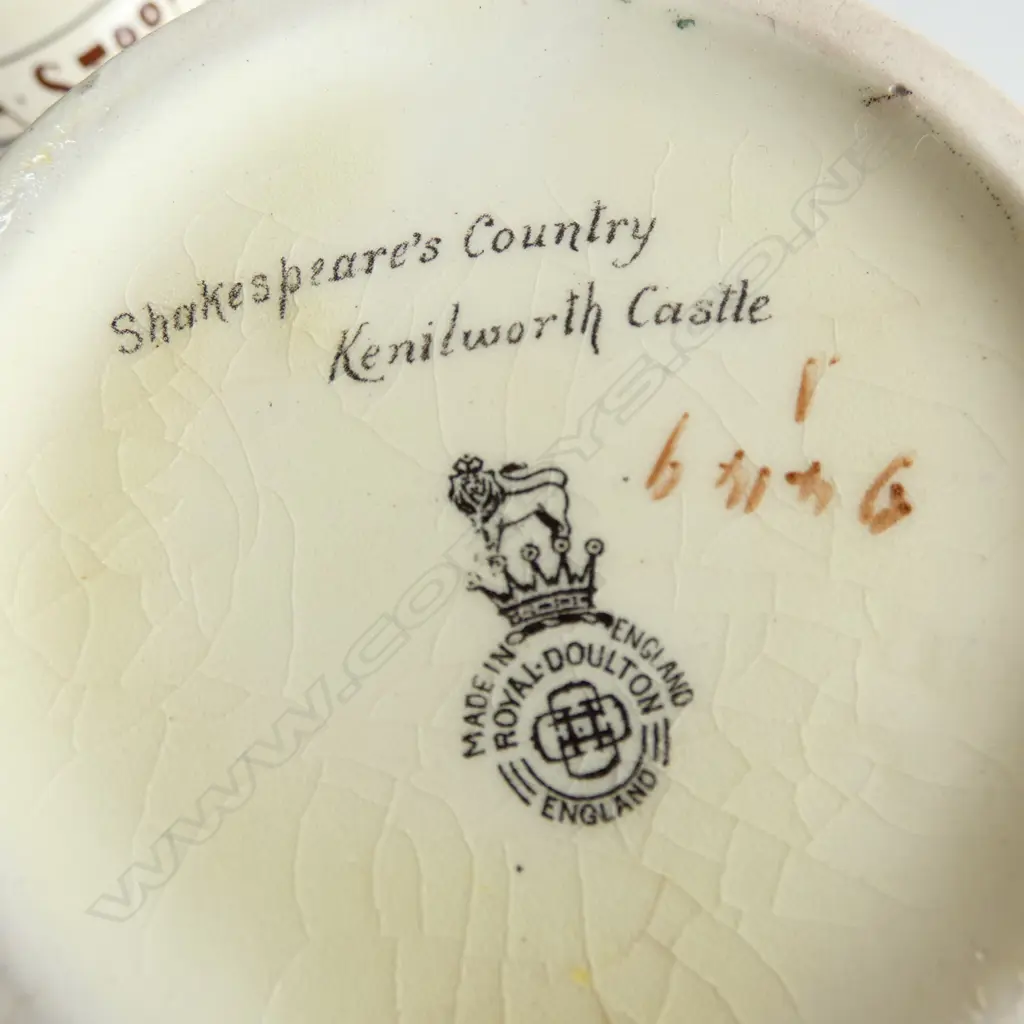 4 ROYAL DOULTON JUGS; KENILWORTH CASTLE, SIR TOBY BELCH H.210mm, OLD MORETON, OTHER (HAIRLINES) Image 1++