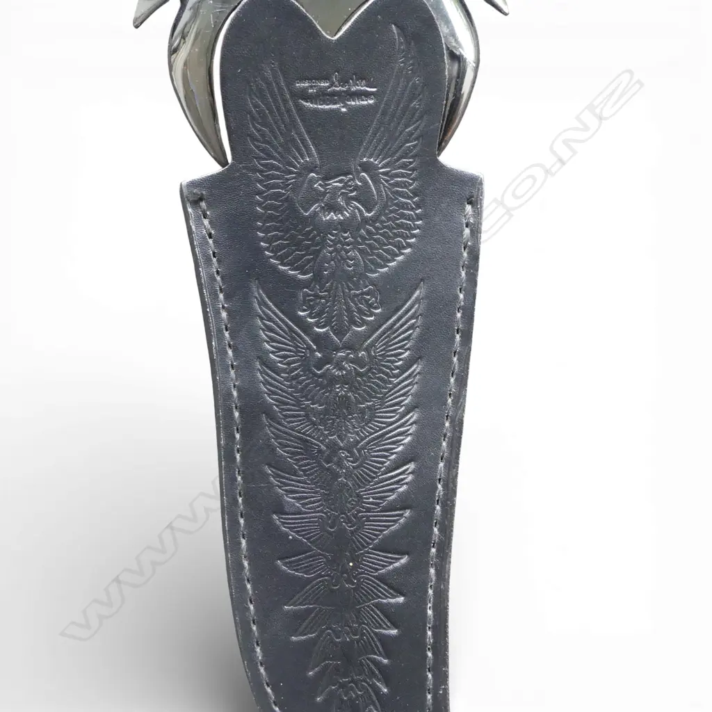 'Warbird' Bowie knife designed by Gil Hibben (Hibben Knives USA) Version UC851, with stainless blade etched signature and trademark at the ricasso' Image 1++