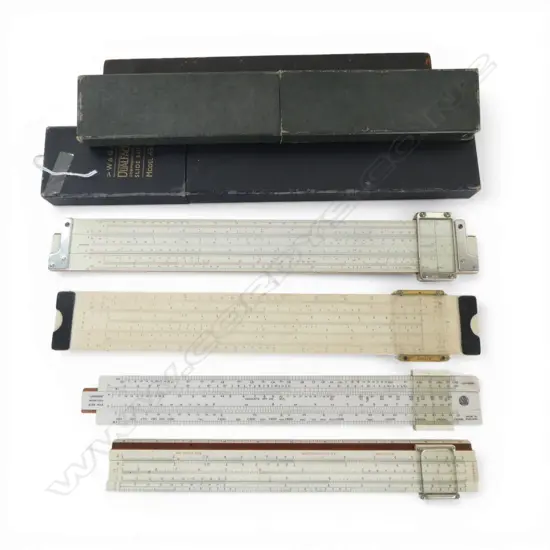 4 VINTAGE SLIDE RULES