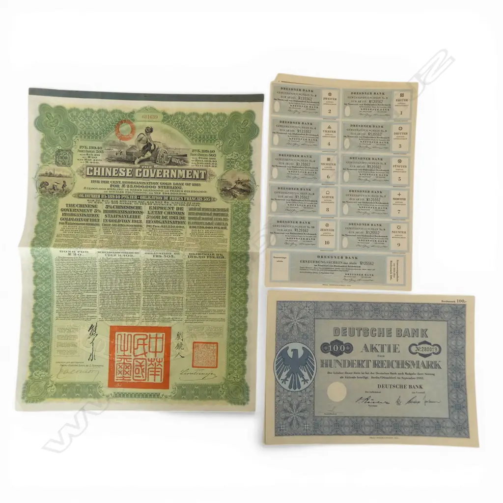 ASST. VINTAGE GERMAN BANK NOTES Image 1++