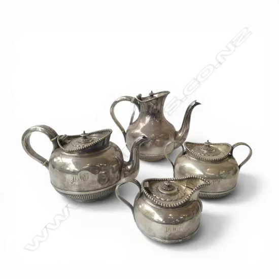 SILVER PLATE 4 PCE TEA SERVICE H.170mm