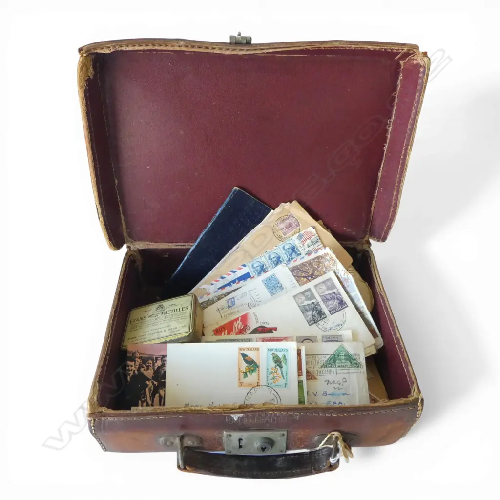 CASE OF OLD NZ & WORLD STAMPS some FDC's including Trans-Antarctic Crossing etc Image 1++