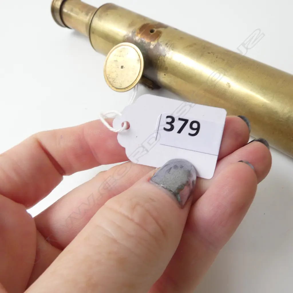 BRASS TELESCOPE single draw L.348/378mm Image 1++