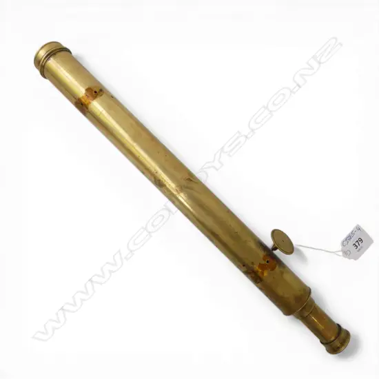 BRASS TELESCOPE single draw L.348/378mm