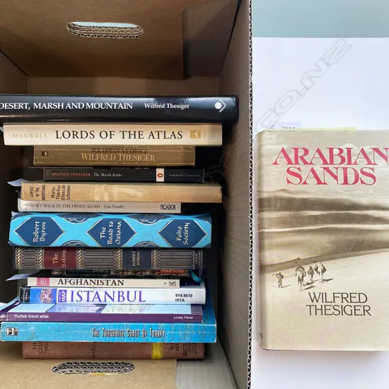 VARIOUS TRAVEL BOOKS, 15 VOLS: WILFRED THESIGER, ERIC NEWBY, ROBERT BYRON,MARIE THERESE ULLENS DE SCHOOTEN, MAILLART