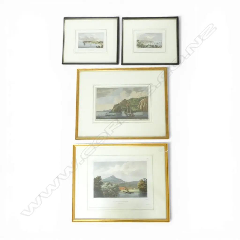 4 FRAMED PRINTS OF EARLY NEW ZEALAND 130x185 & 300x370mm Image 1++