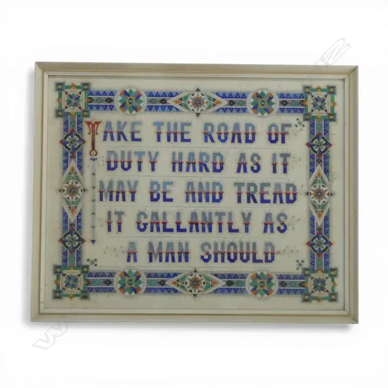 F. W. BECKETT 'TAKE THE ROAD OF DUTY HARD...' ACRYLIC ON PAPER 450x575mm