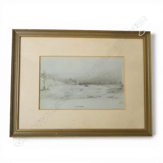 INITALLED J.W, 'RIWAKA' 1861,  WATERCOLOUR, 265 x 165mm
