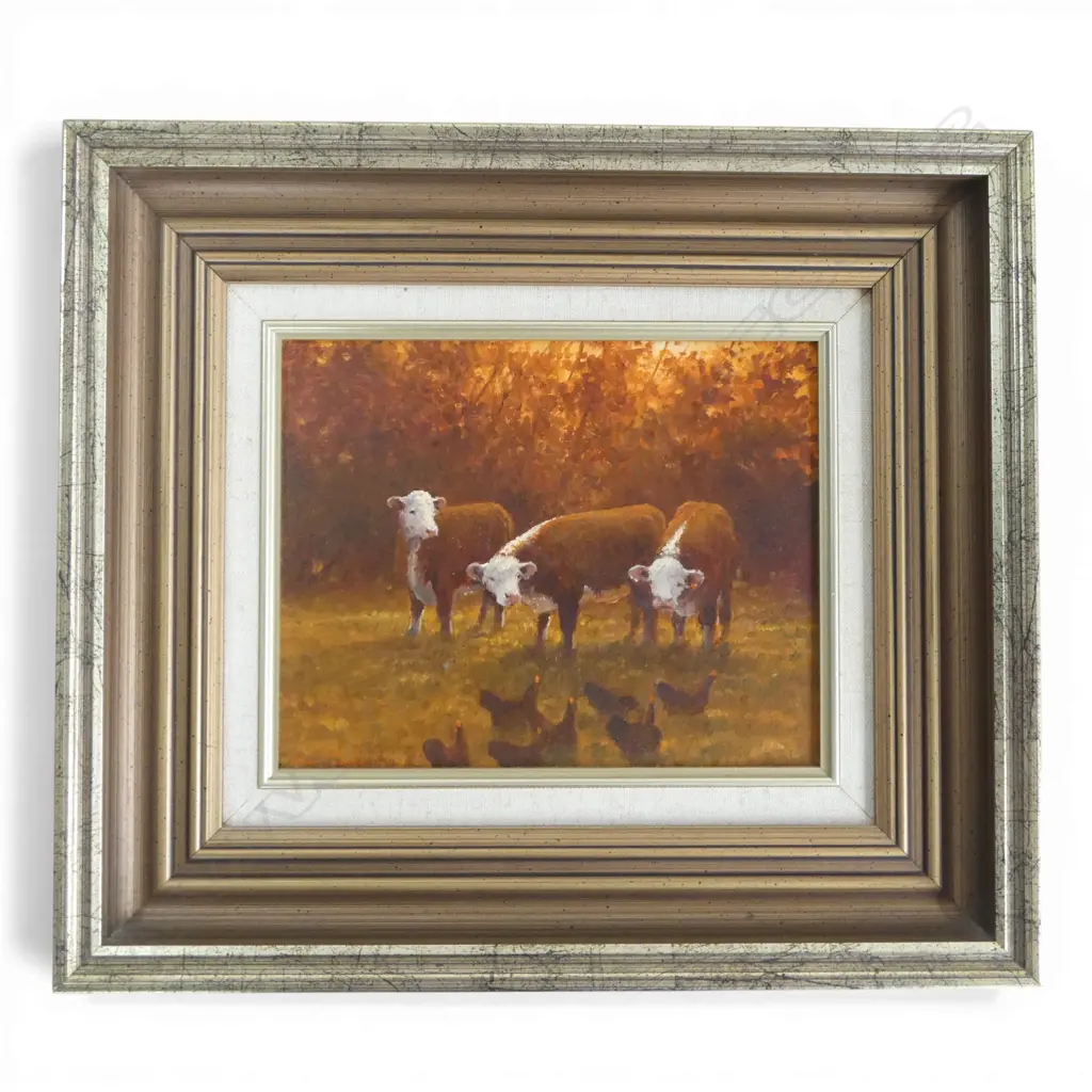 BEV TAYLOR, DISTURBING THE PEACE (1993), OIL ON CANVAS ON BOARD, 160x200mm Image 1++