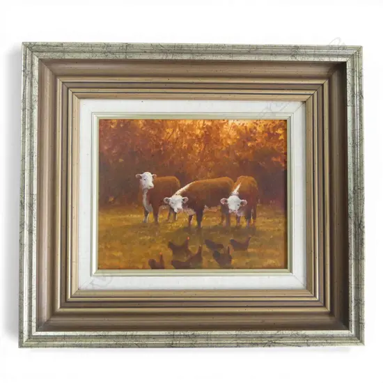 BEV TAYLOR, DISTURBING THE PEACE (1993), OIL ON CANVAS ON BOARD, 160x200mm