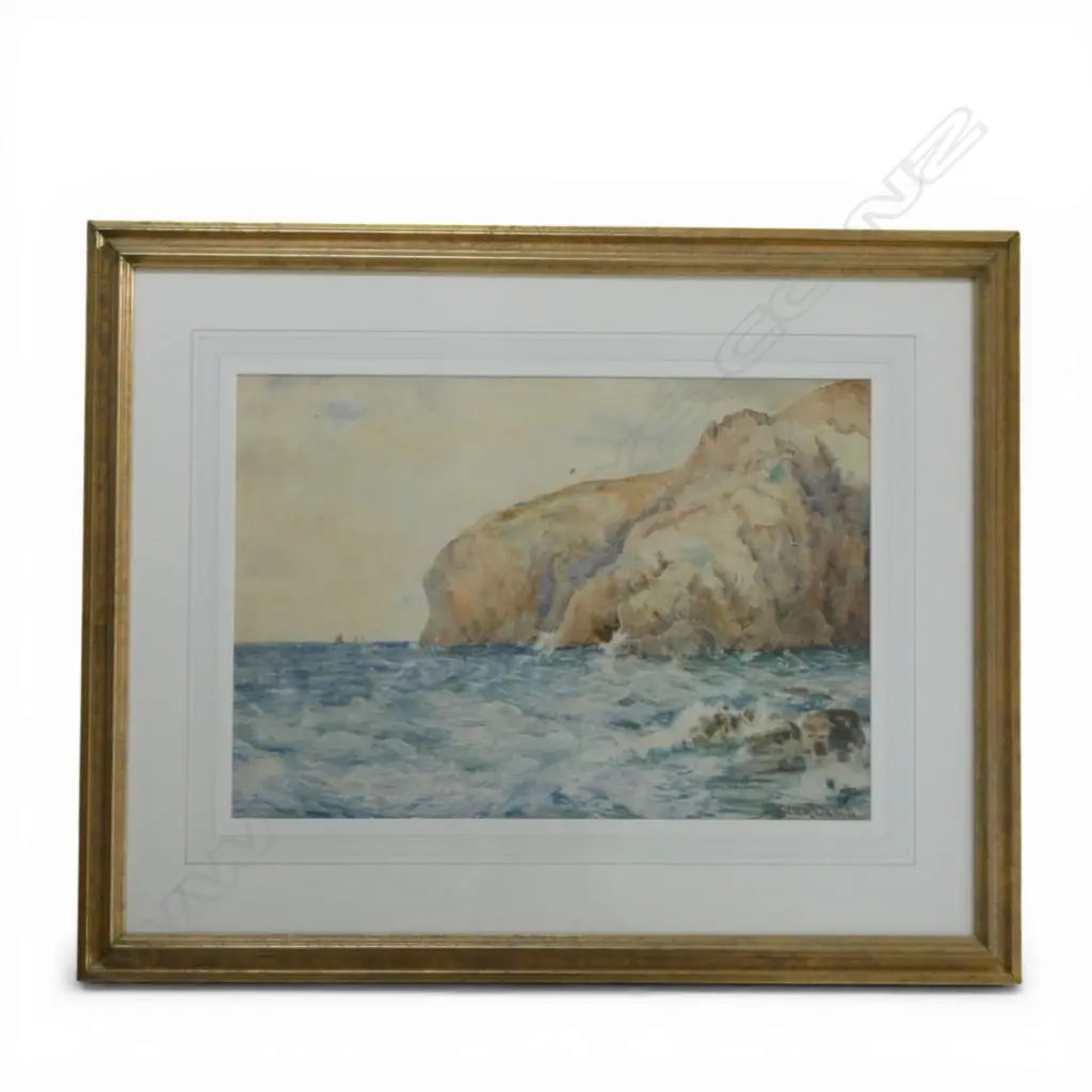 PERCY DEWES, LYTTLETON HARBOUR HEADS, WATERCOLOUR, 430 x 620mm Image 1++