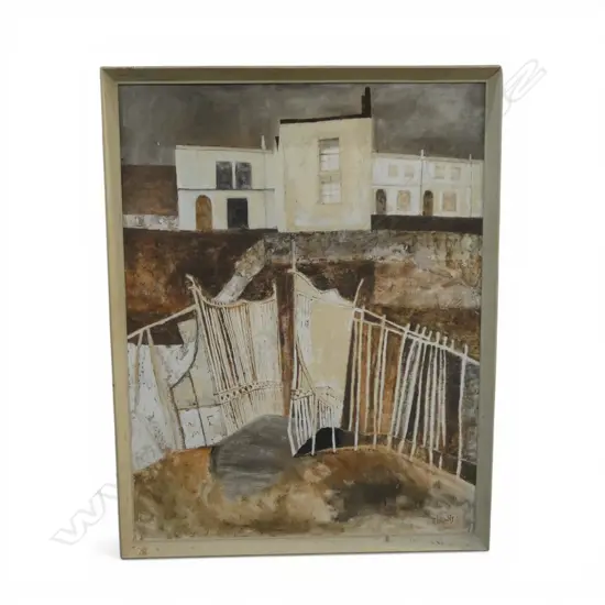 KATIE LEWIS 'CANAL BRIDGE' ACYRLIC ON BOARD 900x700mm