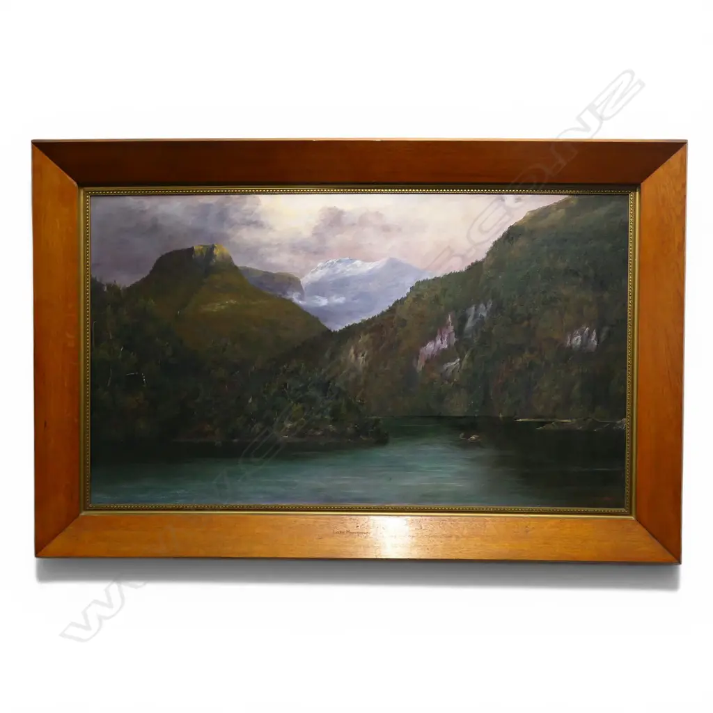 H.C NORTH, LAKE MANAPOURI, OIL ON CANVAS, 70 x 120mm Image 1++