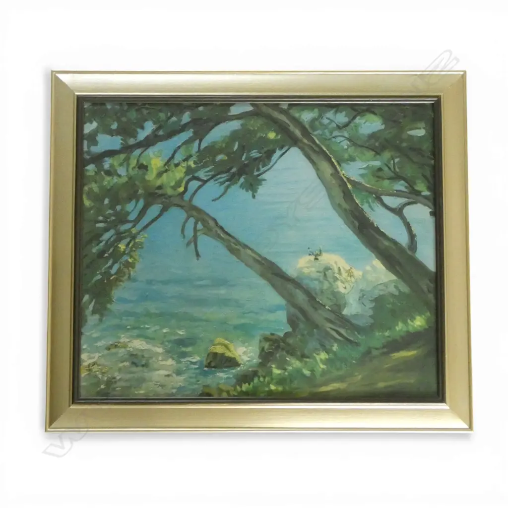 CAP D' AIL, ALPES MARITIMES, FROM LA CAPPONICA after SIR WINSTON CHURCHILL PRINT 495x590mm Image 1++