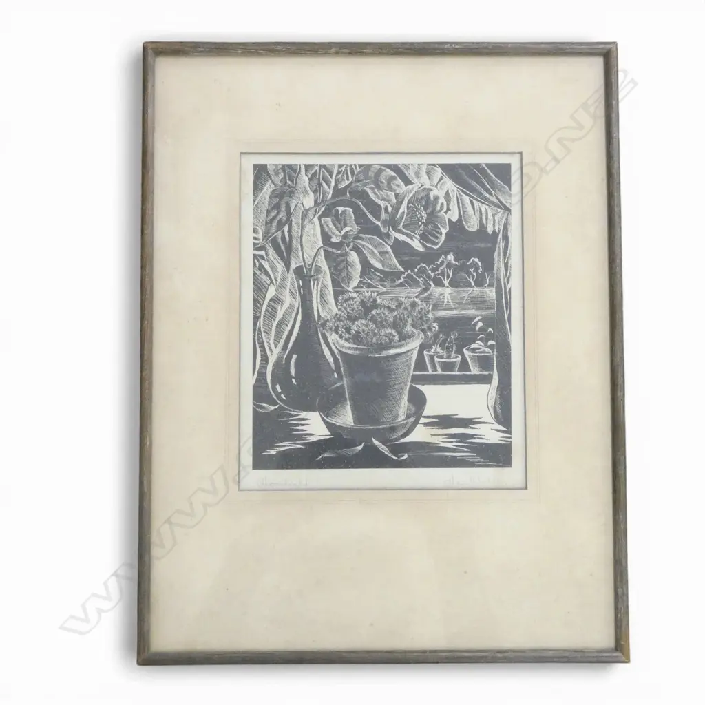 MAX WALKER, 'MOONLIGHT', WOOD ENGRAVING, 222 X 185mm Image 1++