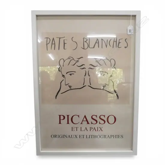 FRAMED PICASSO POSTER PRINT 580x405mm