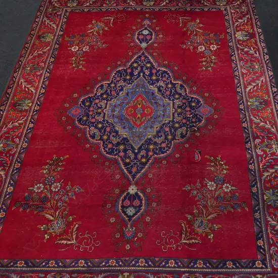 LG HAND KNOTTED WOOL PILE CARPET, WEAR, 4100 x 3030mm