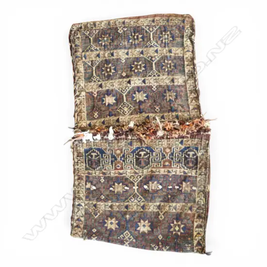 HAND KNOTTED WOOL SADDLE BAG