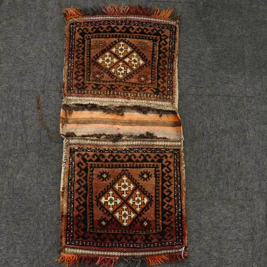 HAND KNOTTED ALL WOOL SADDLE BAG