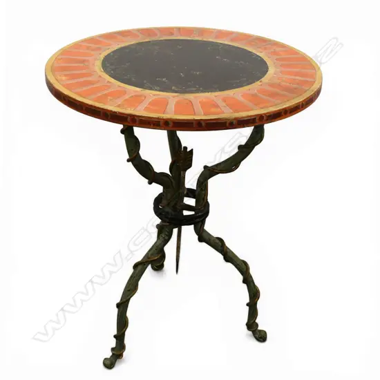 PAINTED TOP CIRCULAR SIDE TABLE H.600mm