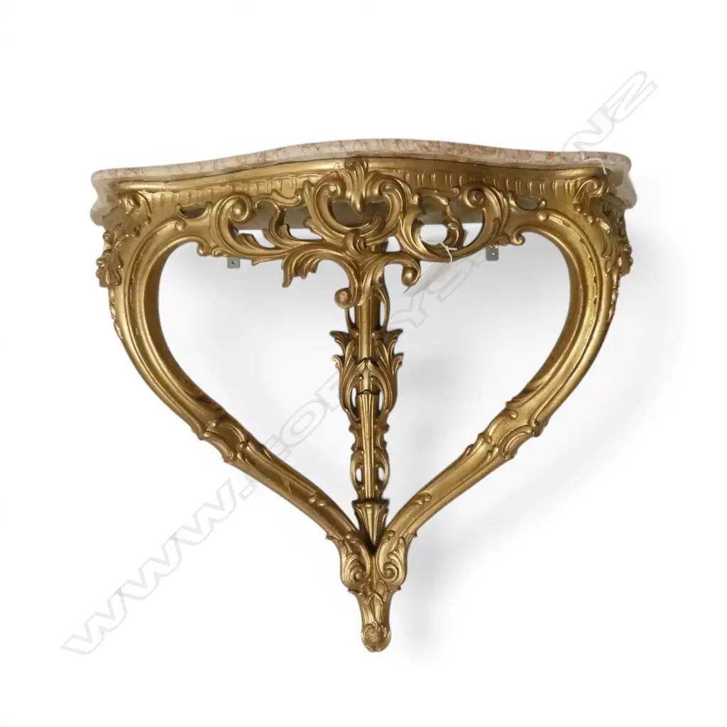 VINTAGE FRENCH GILO TOPPED GILTWOOD CONSOLE H780 L830MM Image 1++