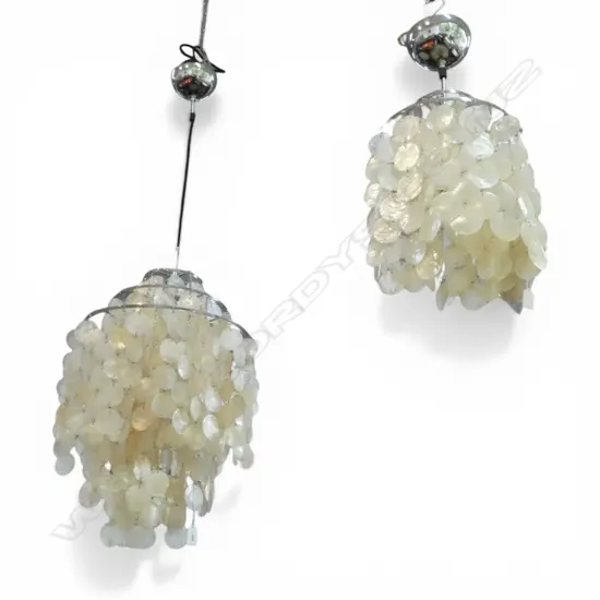 2 CHANDELIERS with MOP? pendant drops H.610 / 1260mm with other drops