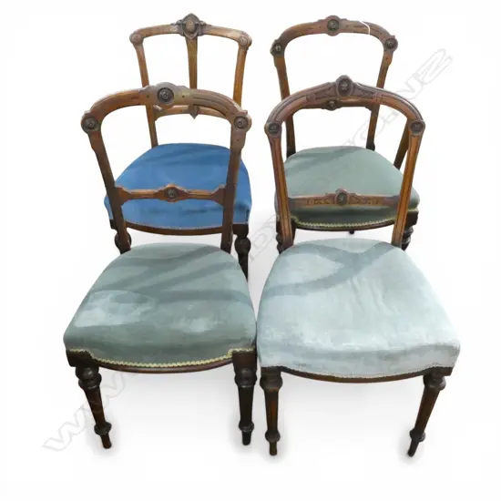 4 EDWARDIAN CHAIRS H.890mm