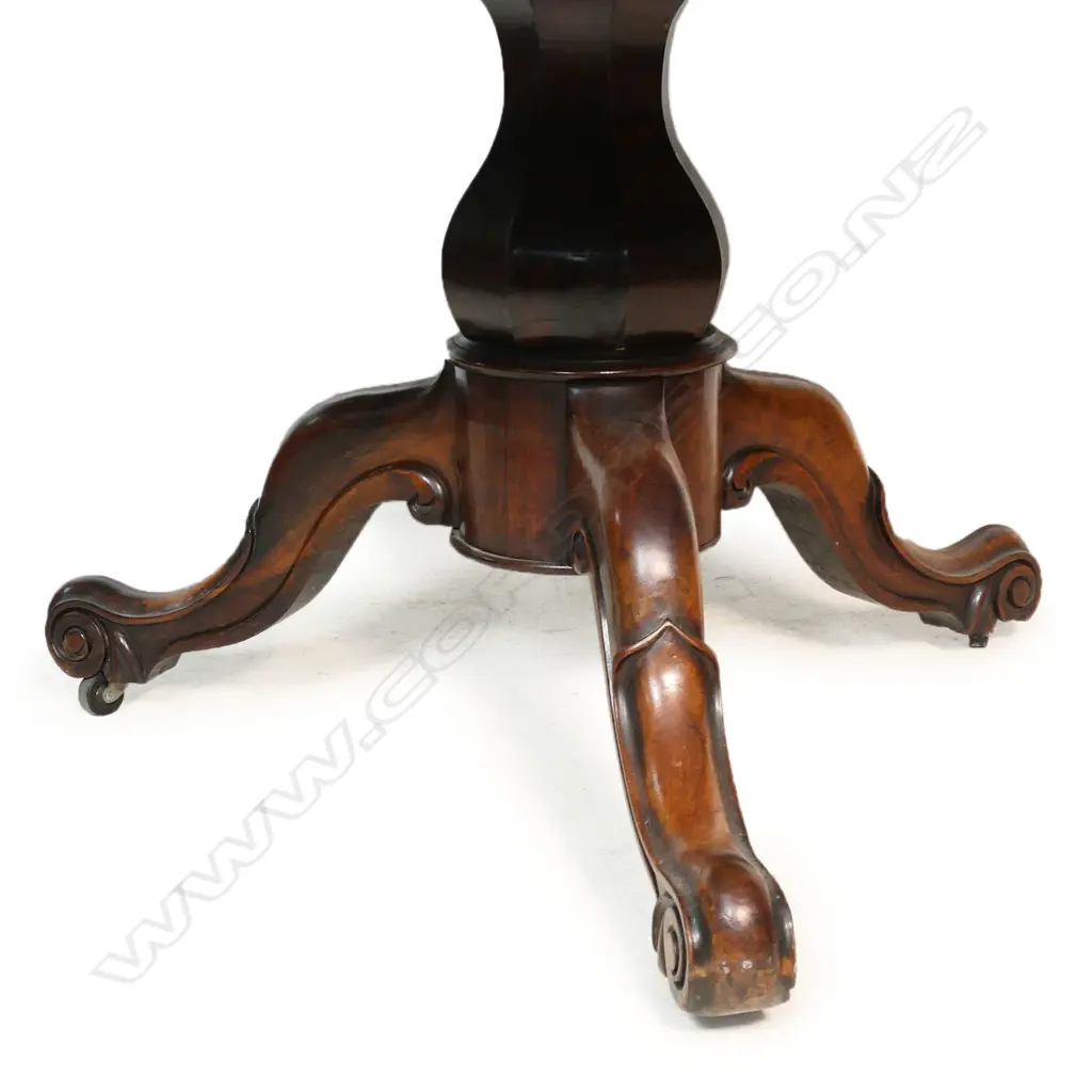 VICTORIAN ROSEWOOD PEDESTAL TABLE Image 1++