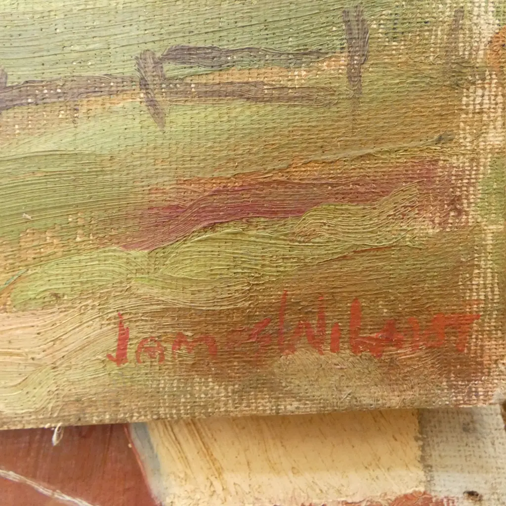 JAMES WILMOT, GROUP OF AUSTRALIAN LANDSCAPE STUDIES (8), ONE SIGNED, 200 X 255 MM (LARGEST)  EX. ESTATE OF THE ARTIST Image 1++