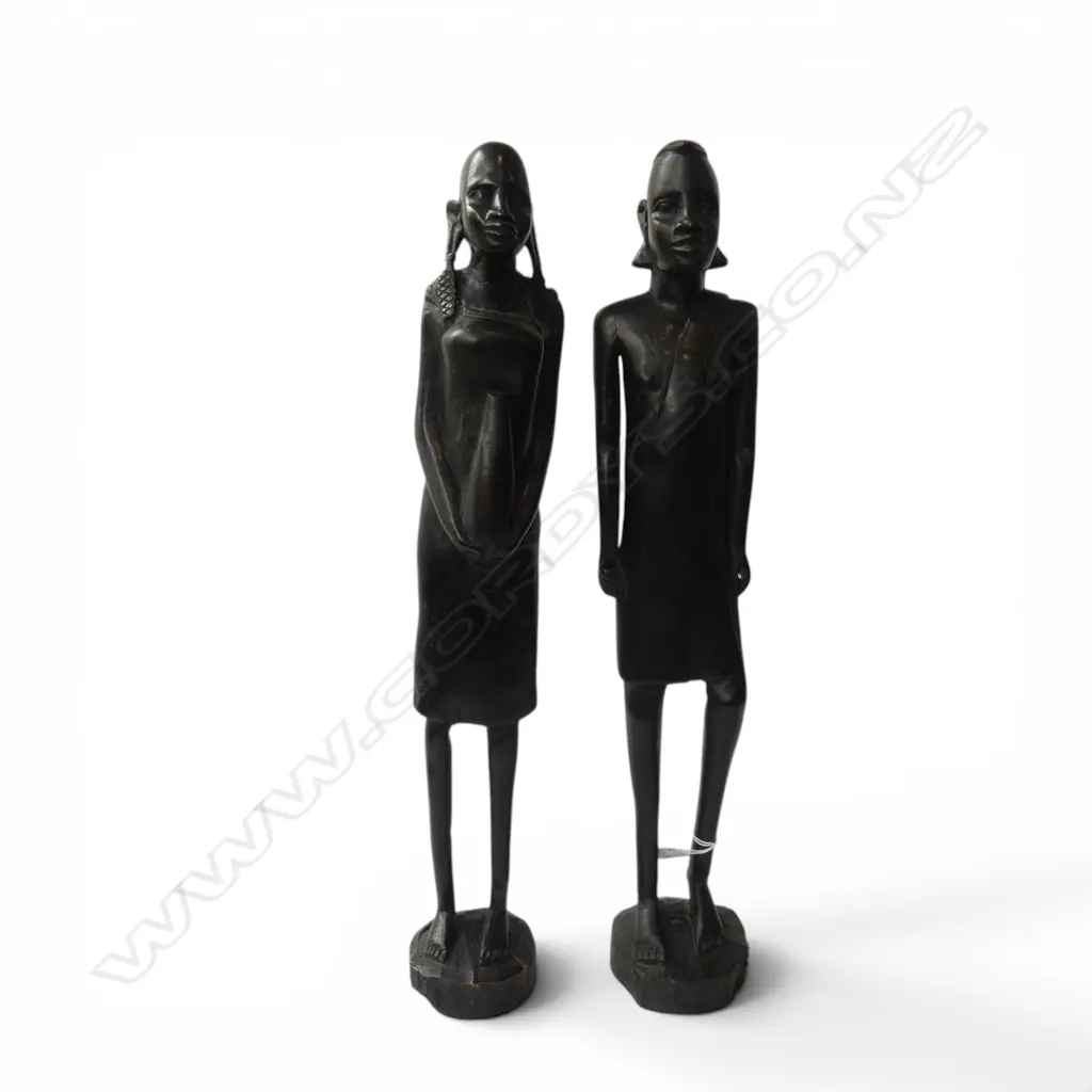 PR CARVED EBONISED AFRICAN FIGURES H.690mm Image 1++