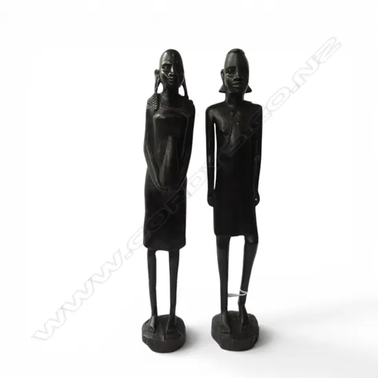 PR CARVED EBONISED AFRICAN FIGURES H.690mm