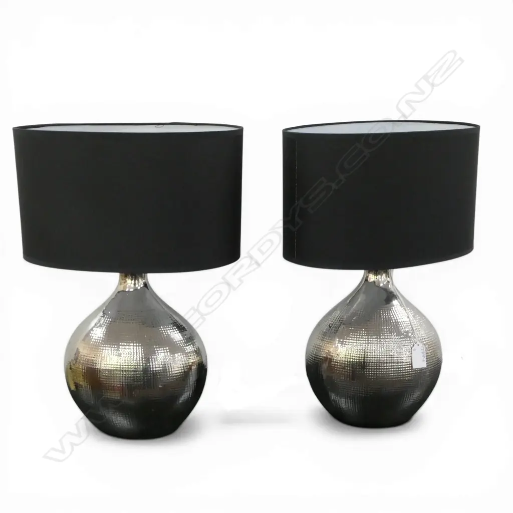 PR MODERN TABLE LAMPS with black shades H.435mm Image 1++