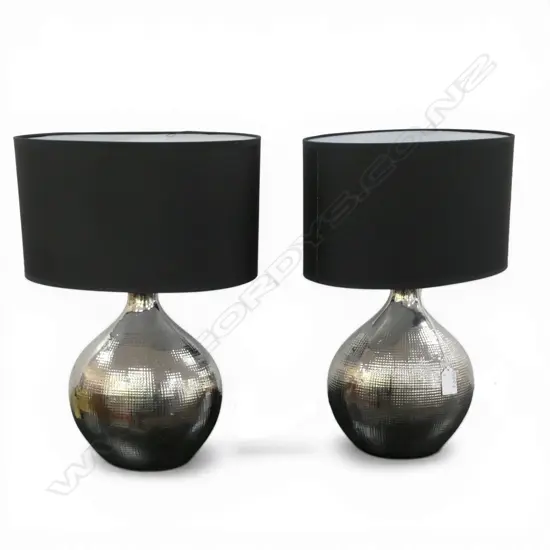 PR MODERN TABLE LAMPS with black shades H.435mm