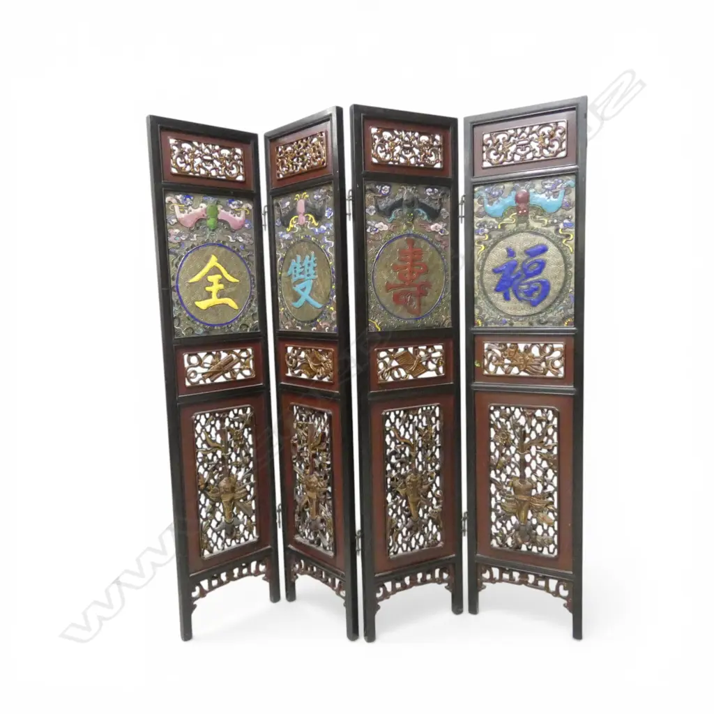 ORIENTAL 4 PANEL SCREEN Image 1++