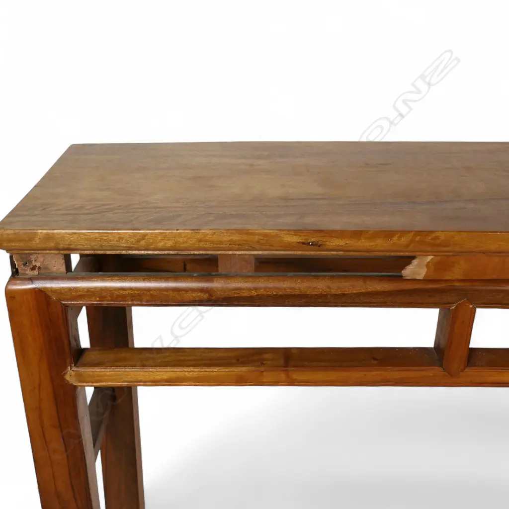A tall vintage Chinese hardwood altar table, Image 1++