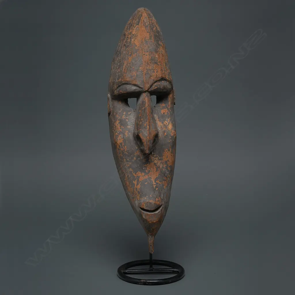 20thC West African tribal mask, on stand, H.450mm Image 1++