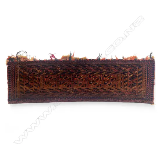 Wool pile Torba turkmen, with ten güls. 345 x 1150mm