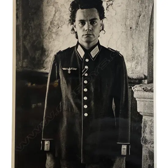 Peter Peryer (1941-2019) 'Dean Buchanan in Wehrmacht uniform', c.1978, gelatin silver print, 255 x 190 (sheet)