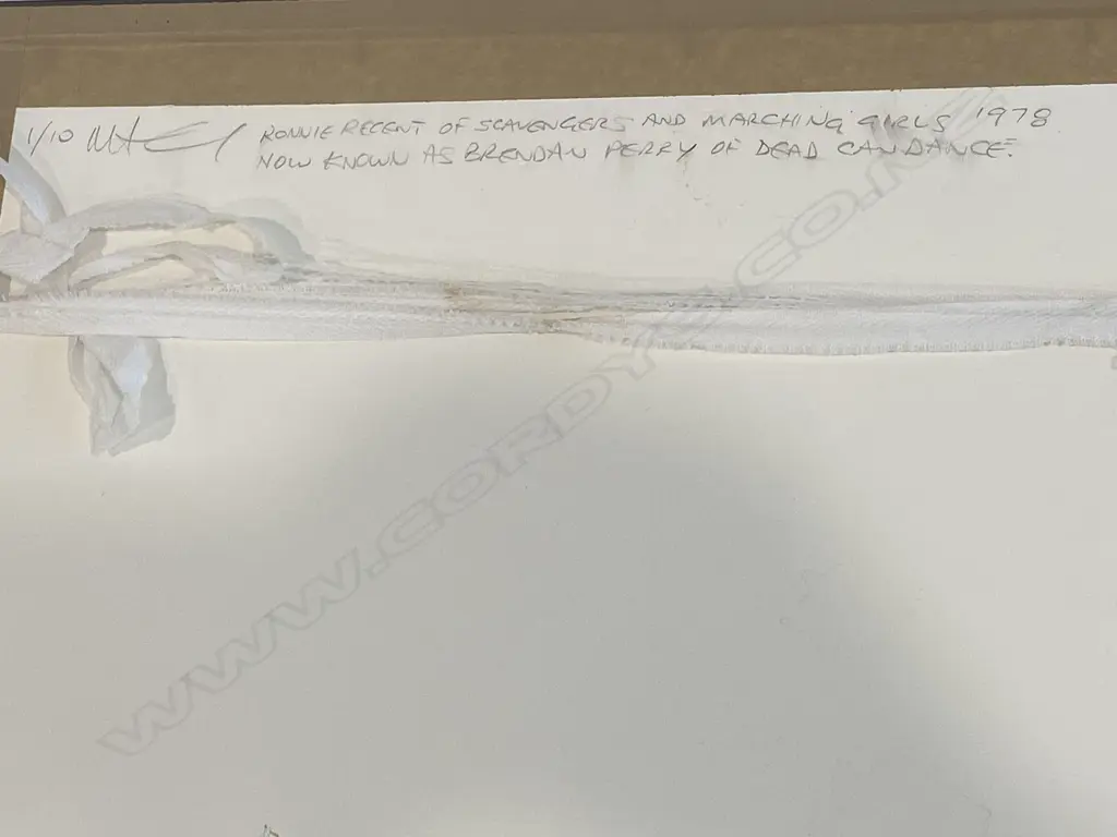 Murray Cammick (1953-) 'Ronnie Recent of Scavengers and Marching Girls 1978', c.2002, photographic print, framed, 37 x 2 Image 1++