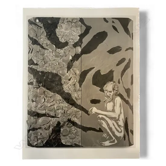 Bevan Davies (1941-) 'Julian Schnabel untitled Aborigine painting 1980', USA, c.1980, silver gelatin print, 200 x 190mm