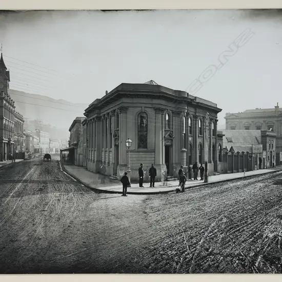 James Bragge (1833-1908) ‘Bank of New Zealand, 1879', c.1985, photographic print, 293 x 377mm